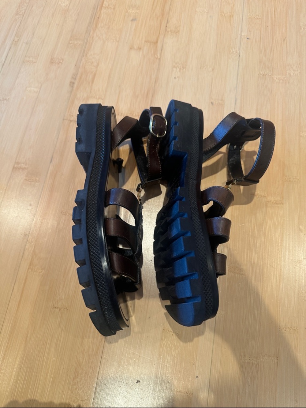 CELINE CLEA TRIOMPHE SANDAL IN CALFSKIN - VEGETAL TANNING - Picture 9 of 11